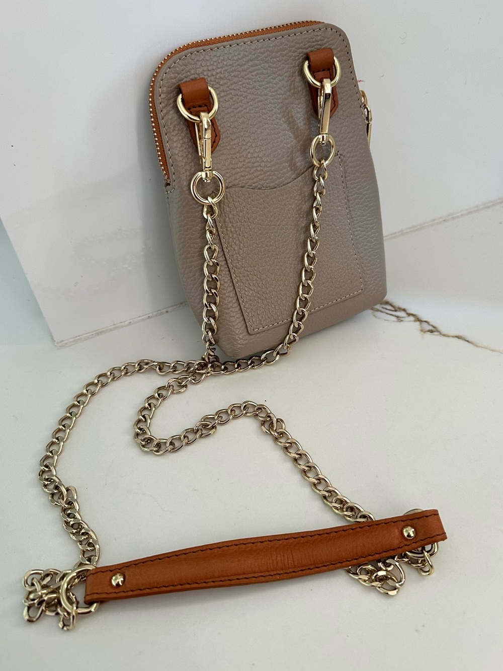Valentina pebbled leather crossbody bag